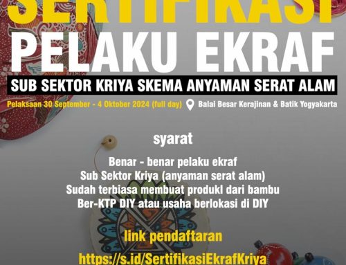 Sertifikasi Pelaku Ekraf Sub-Sektor Kriya Skema Anyaman Serat Alam (khusus DIY)