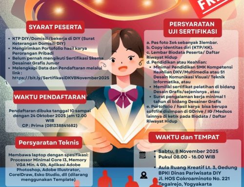 Sertifikasi Profesi Ekonomi Kreatif – Skema Desainer Grafis Junior (Pendaftaran hingga 24 Oktober 2025)