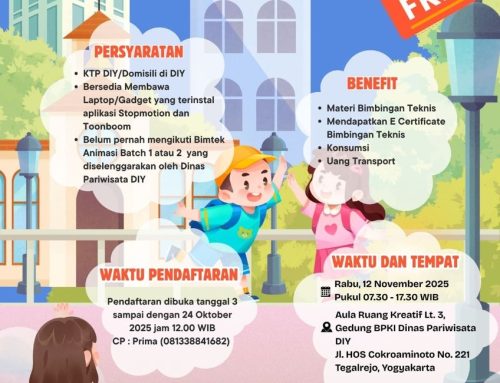 BIMBINGAN TEKNIS EKONOMI KREATIF ANIMASI SUDAH DIBUKA!-Pendaftaran hingga 24 Oktober 2025