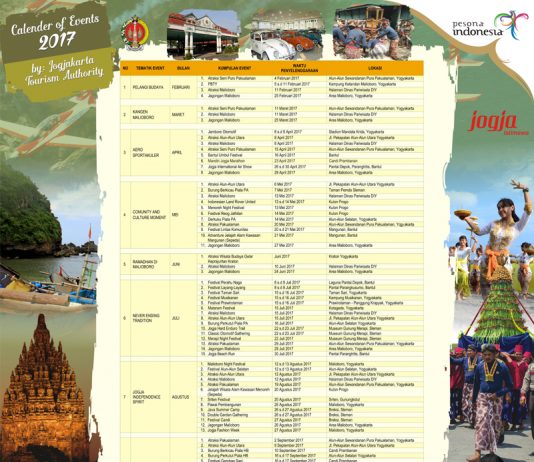 Calender Of Events 2017