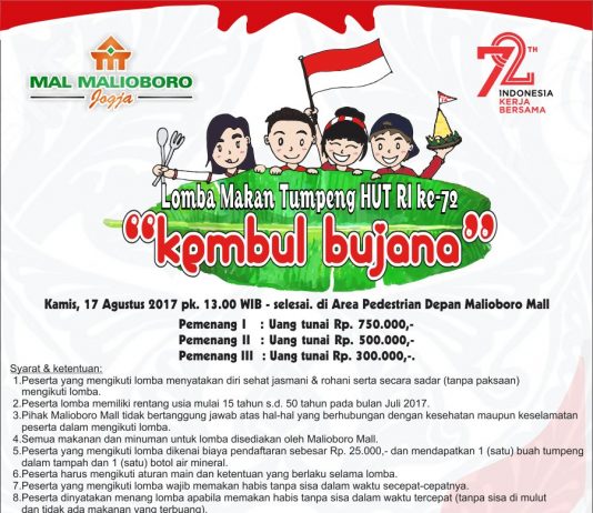 Lomba Makan Tumpeng “Kembul Bujana”-Mal Malioboro (17 Agustus 2017)