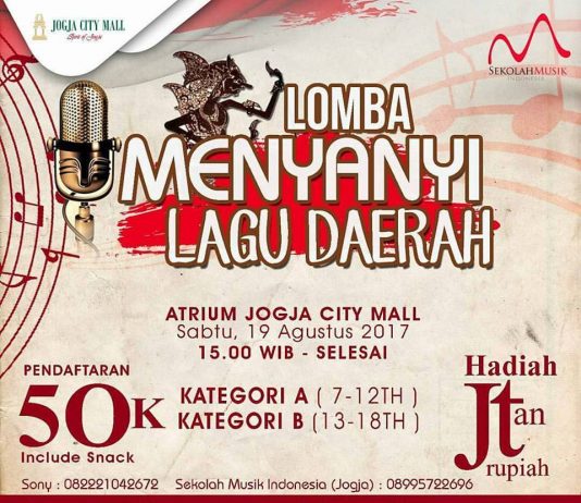 Lomba Menyanyi Lagu Daerah-Jogja City Mall (19 Agustus 2017)