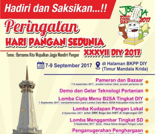 Peringatan Hari Pangan Sedunia XXXVII DIY 2017 (7-9 September 2017)