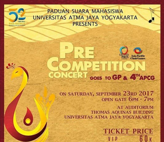 PSM Univ. Atma Jaya Yogyakarta-Pre Competition Concert (23 September 2017)