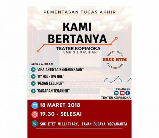 Teater Kopimoka : Kami Bertanya (18 Maret 2018)