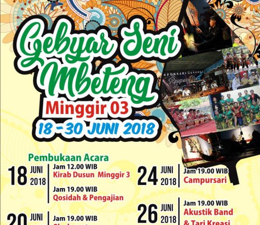 Gebyar Seni Mbeteng Minggir 3 (18-30 Juni 2018)