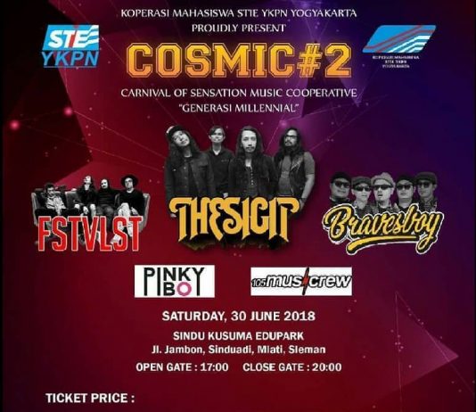 Konser Musik – Cosmic #2 (30 Juni 2018)