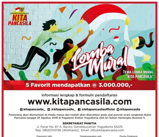 Lomba Mural Kita Pancasila (21 Juli-21 Agustus 2018)