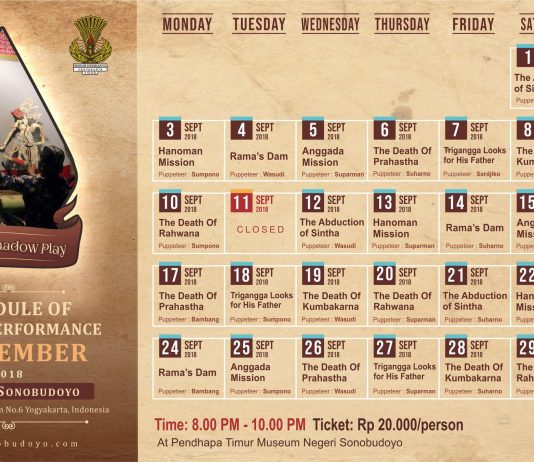 Jadwal Pagelaran Wayang Kulit Museum Sonobudoyo September 2018
