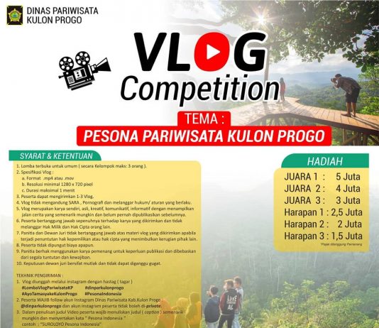 Vlog Competition Pesona Kulon Progo (Deadline 15 November 2018)