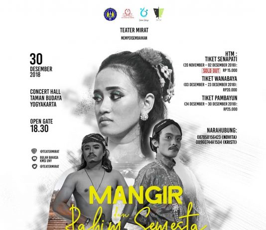Pentas Drama Teater Mirat “Mangir dan Rahim Semesta” (30 Desember 2018)