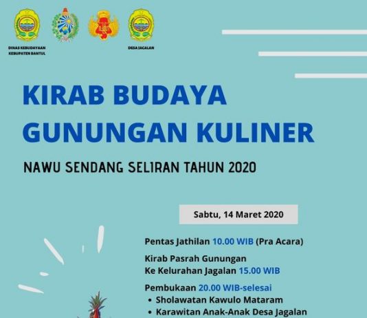 Kirab Budaya Gunungan Kuliner Nawu Sendang Seliran 2020 (14-15 Maret 2020)