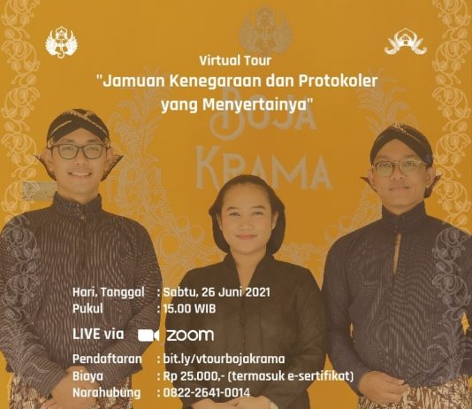 Virtual Tour : Jamuan Kenegaraan dan Protokoler yang Menyertainya (26 Juni 2021)