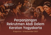 Perpanjangan Rekrutmen Abdi Dalem Karaton Ngayogyakarta Hadiningratan