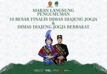 Pengumuman 10 Besar Finalis Dimas Diajeng & Dimas Diajeng Jogja Berbakat Tahun 2021