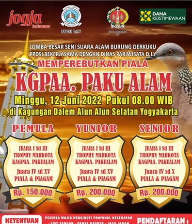 Lomba Seni Suara Burung Derkuku Nasional – Piala KGPAA Paku Alam (12 Juni 2022)