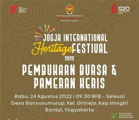 Jogja International Heritage Festival Keris (24-26 Agustus 2022)