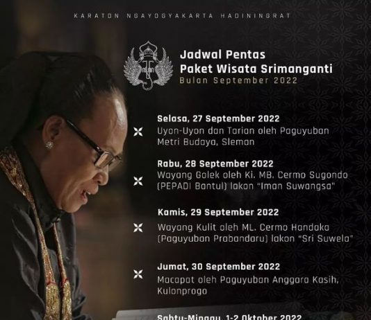 Jadwal Pentas Paket Wisata Srimanganti (September-Oktober 2022)