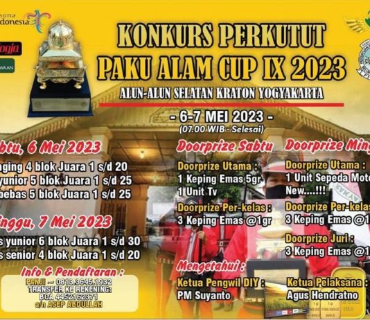 Konkurs Perkutut Paku Alam Cup IX 2023 (6-7 Mei 2023)