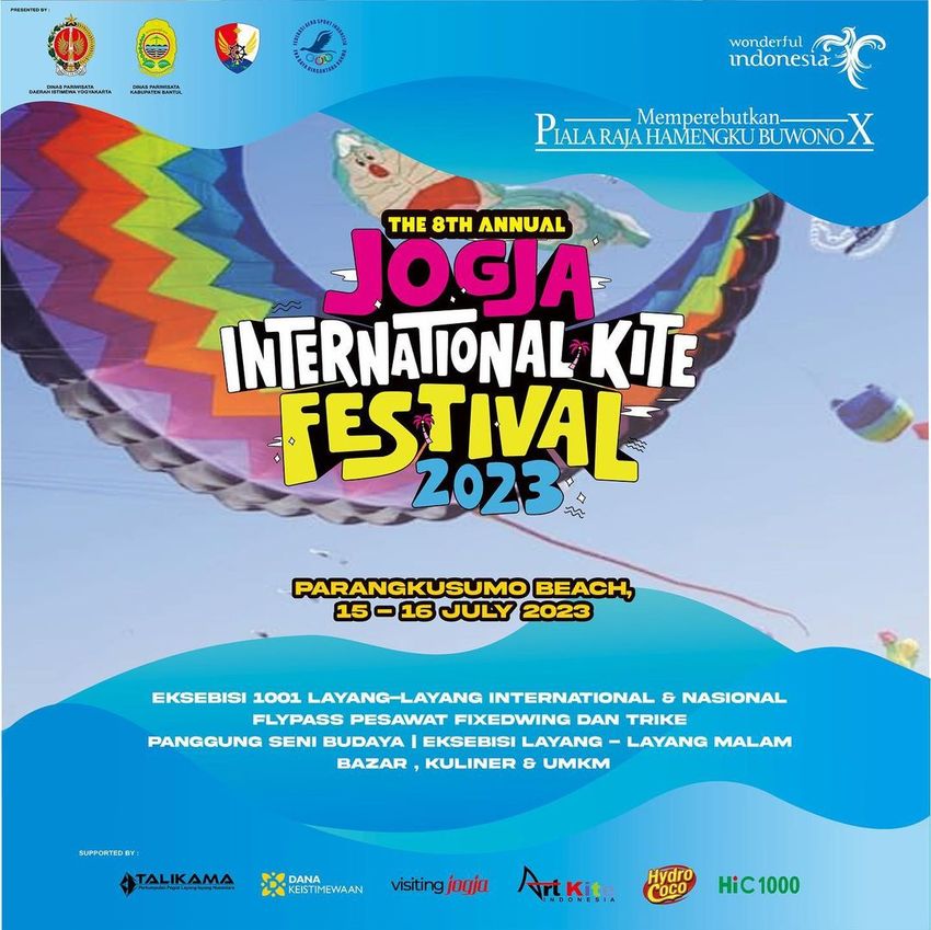 Jogja International Kite Festival 2023(1516 Juli 2023) Dinas