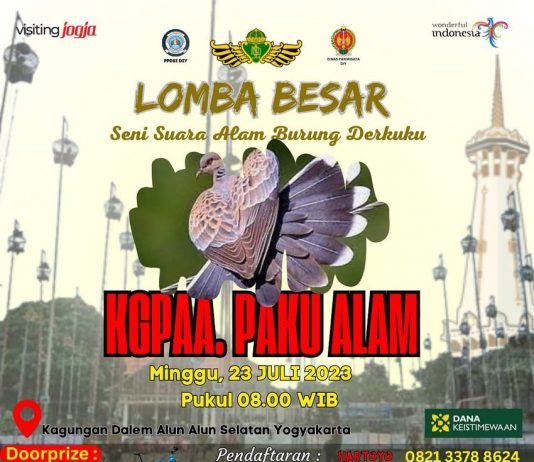 Lomba Besar Seni Suara Alam Burung Derkuku (23 Juli 2023)