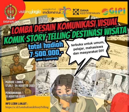 Lomba DKV Komik Story Telling Destinasi Wisata (Pendaftaran 17-29 Juli 2023)