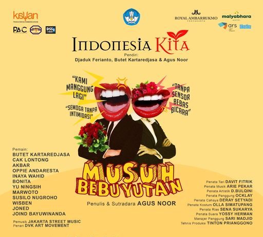 Panggung Indonesia Kita ke-41 lakon “Musuh Bebuyutan” (23 & 24 Januari 2023)