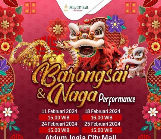 Barongsai & Naga Performance Jogja City Mall (11,18,24,25 Februari 2024)