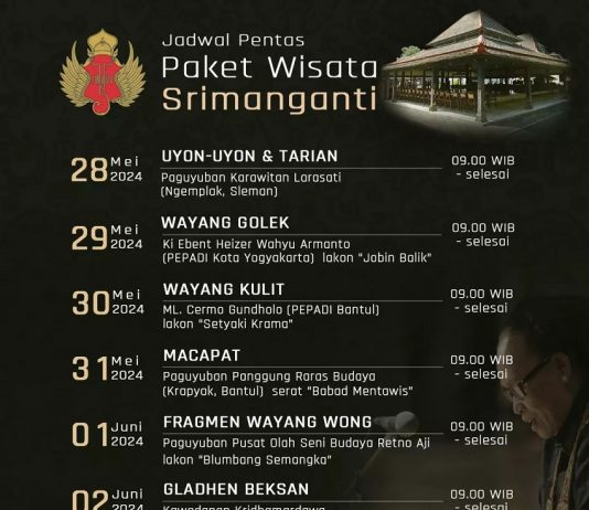 Jadwal Pentas Paket Wisata Srimanganti Bulan Mei-Juni 2024