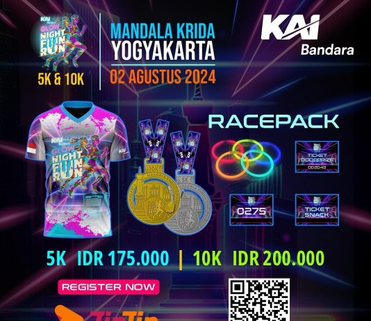 KAI Bandara Glow Night Fun Run (2 Agustus 2024)