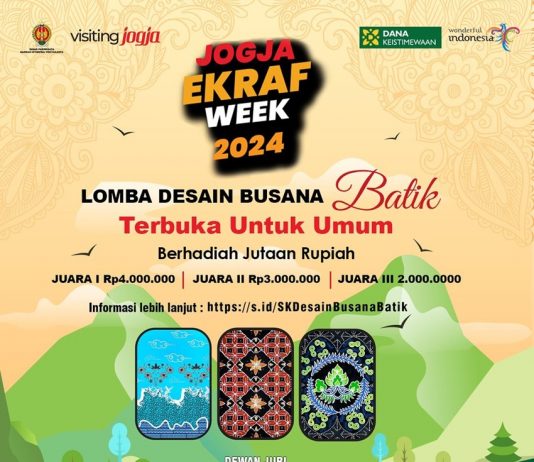 Lomba Desain Busana Batik Jogja Ekraf Week 2024