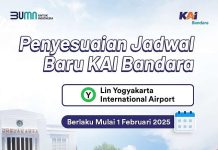 Penyesuaian Jadwal Baru KAI Bandara YIA (Berlaku mulai 1 Februari 2025)