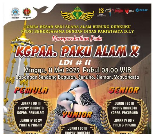 Lomba Besar Seni Suara Alam Burung Derkuku Piala KGPAA Paku Alam Cup ke-9 (11 Mei 2025)