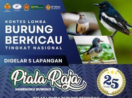 Lomba Burung Berkicau Piala Raja HB X 2025 (21 September 2025)