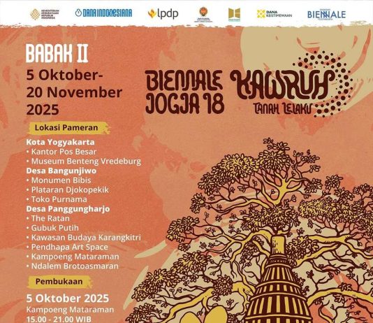 Babak II Biennale Jogja 18 Kawruh: Tanah Lelaku (5 Oktober β 20 November 2025)